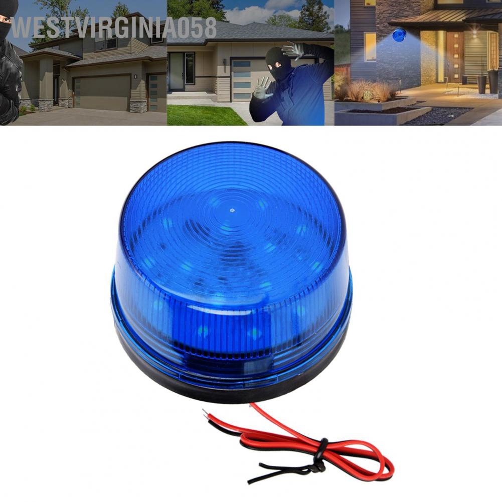 Hàng Hot Đèn LED màu xanh dương 12V Đèn báo hiệu khẩn cấp Đèn báo nhấp nháy không có âm thanh Hàng giao ngayWestvirginia058