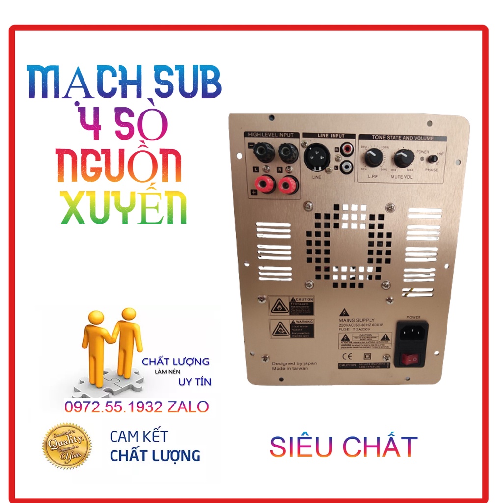 Mạch loa sup 4 sò công suất cực lớn nguồn đồng xịn cho loa bass 20. 30.40.50