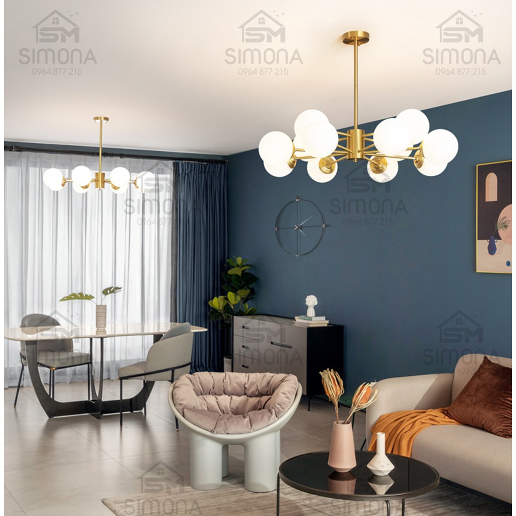 Đèn treo trần, đèn trần trang trí DCH 8743 số tay 12 tay