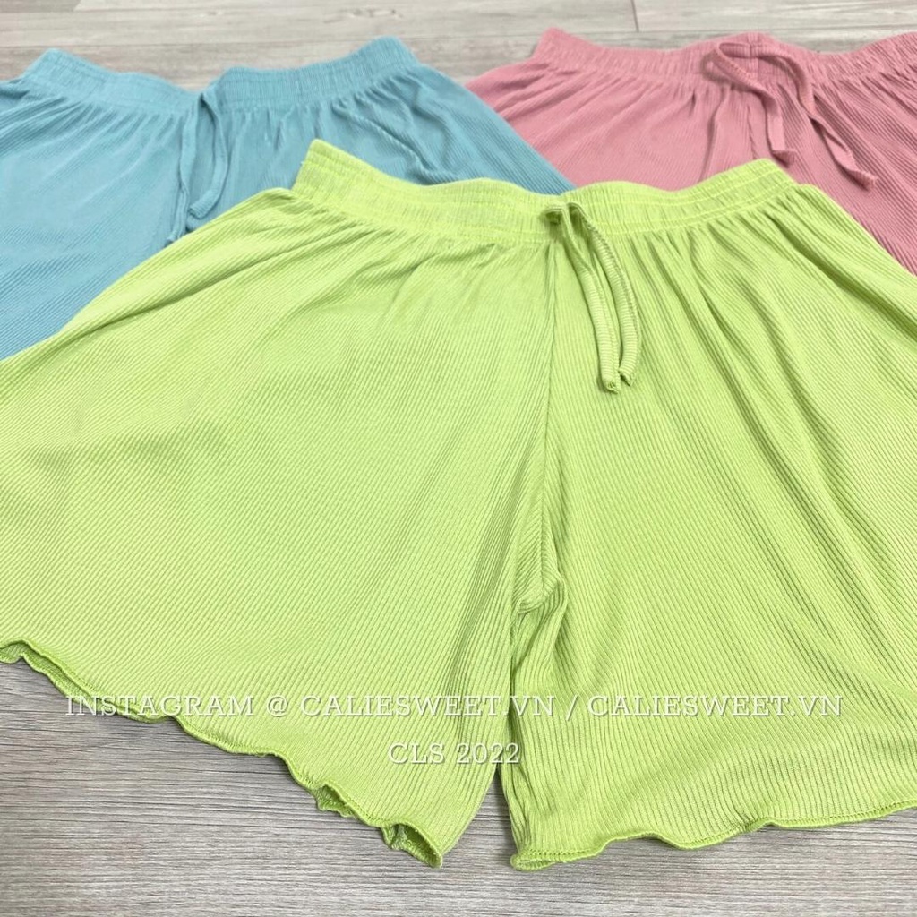 Quần ngủ nữ Caliesweet quần đùi nữ chất thun co giãn CLS027