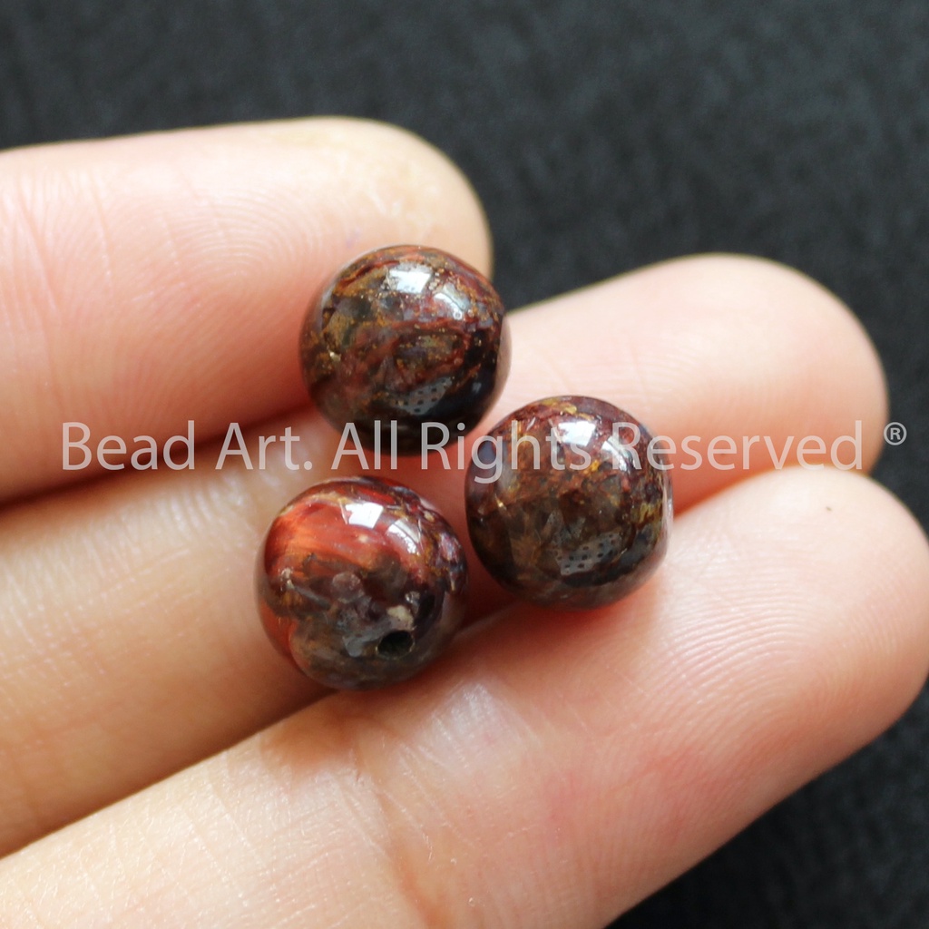 8MM Đá Giông Bão  A Nhiều Đỏ, Đá Phối Vòng Tay Phong Thuỷ, Làm Trang Sức, Chuỗi Hạt S50 - Bead Art