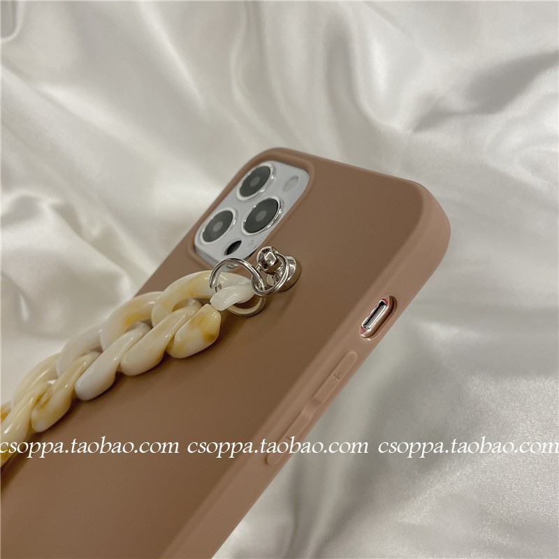 Samsung S8 S8PLUS S9 S9PLUS S10 S10PLUS S7edge S21Ultra S21+ A12 A42 5G A6 A8 2018 A6Plus A6+ Brown marble Bracelet mobile phone case Personalized creative mobile phone protective cover Japanese and Korean style silicone mobile phone anti falling shell