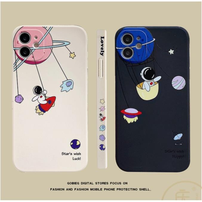 Ốp lưng iphone cạnh vuông in hình viền Phi hành gia 7plus/8plus/x/xs/11/11promax/12/12promax - DT08 Dino Case