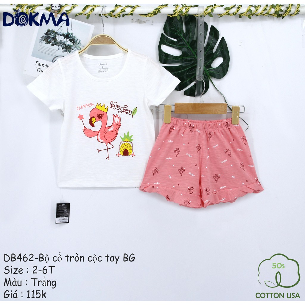 Dokma - Bộ cổ tròn cộc tay BG 2-6Y (DB462)