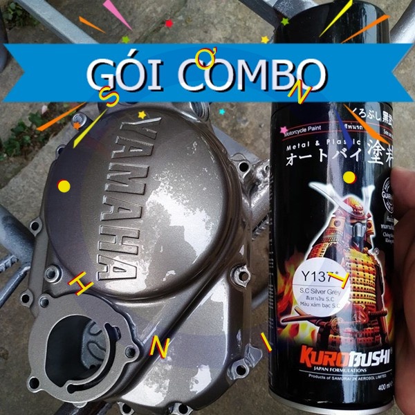 COMBO Y137 SƠN SAMURAI SƠN XỊT MÀU màu xám bạc Y137