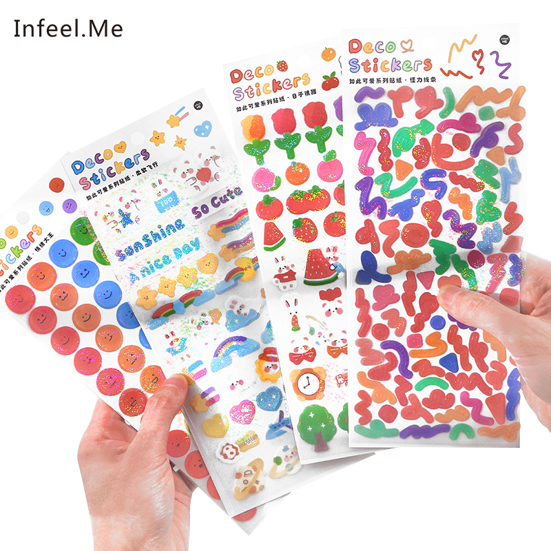 Tấm Hình Dán Infeel.Me Nhiều Hình Tùy Chọn Đáng Yêu Dùng Trang Trí Sổ Tay