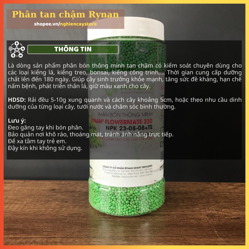 Phân bón cây cảnh tan chậm thông minh có kiểm soát Rynan 230 1.36kg