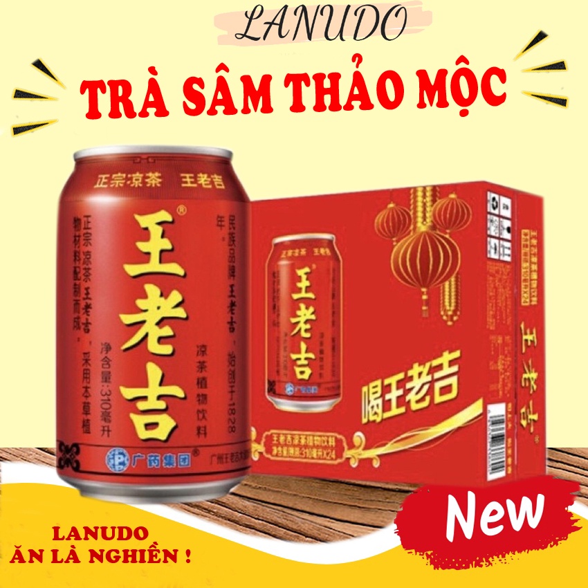 Trà sâm thảo mộc❤️Trà sâm Wanglaoji lon 310ml-Thức uống giải nhiệt tốt cho sức khóe