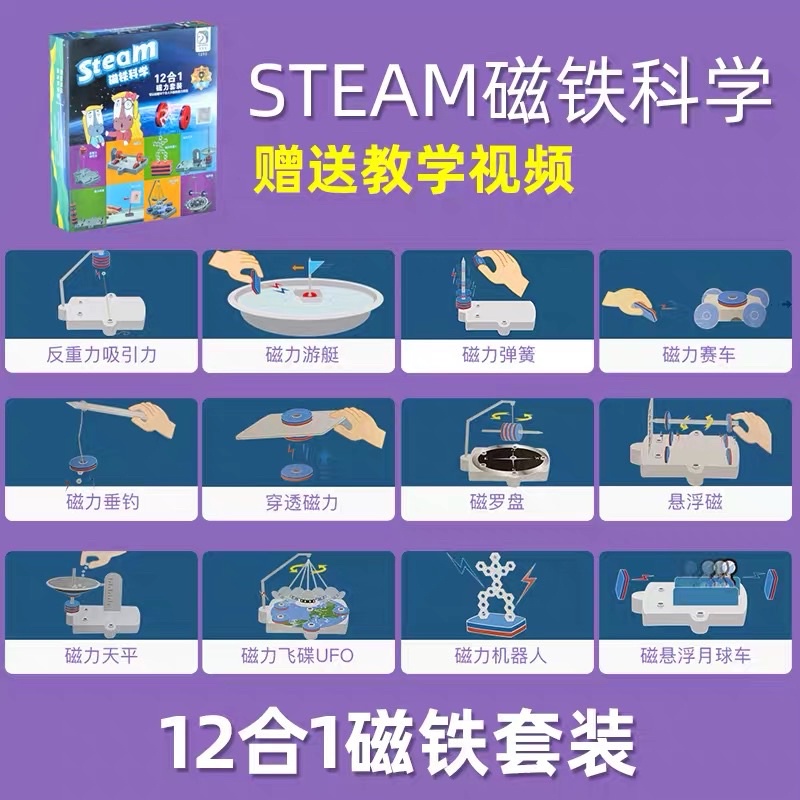 Bộ đồ chơi vật lý nam châm từ tính giáo dục sáng tạo dành cho trẻ