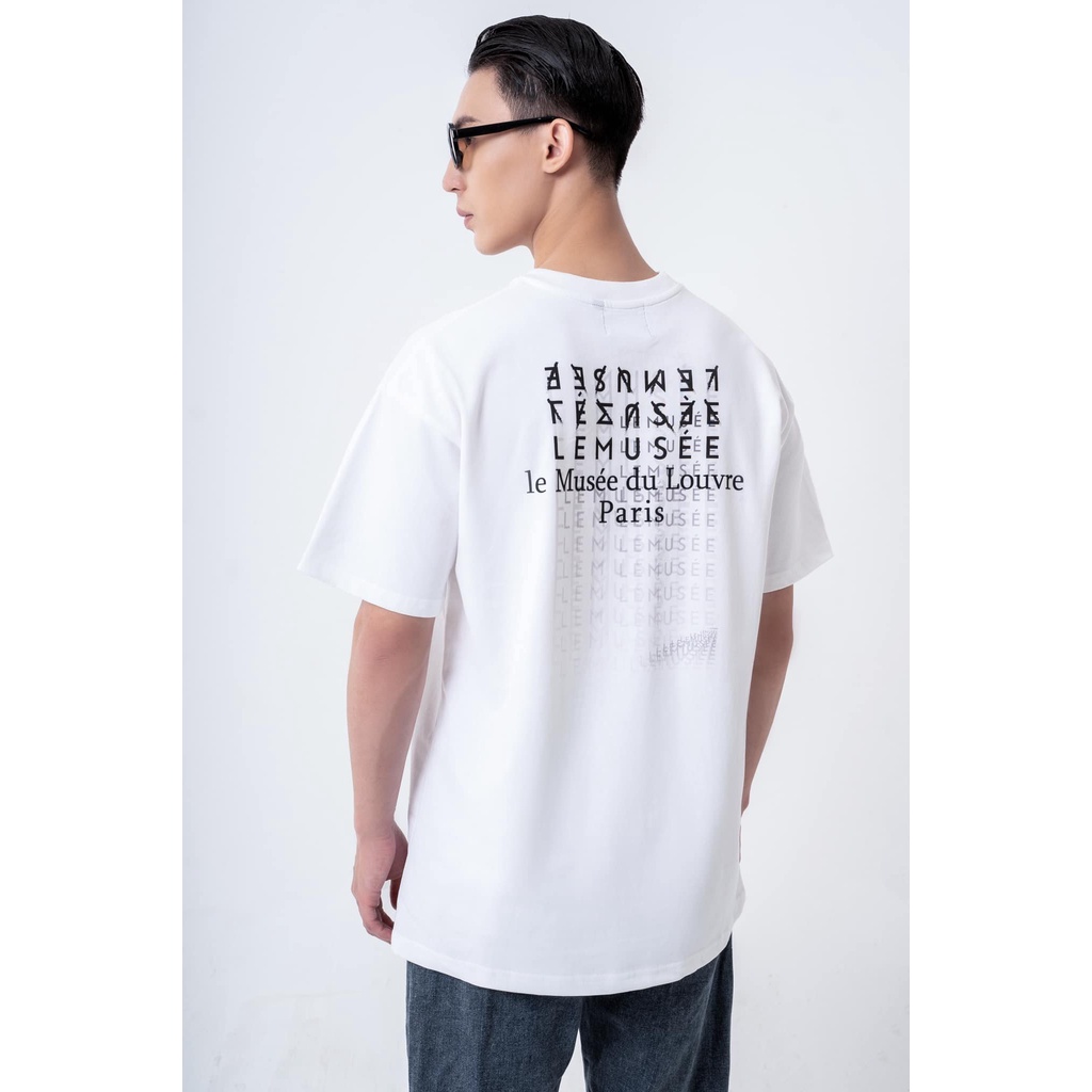 Áo phông White du Louvre Paris Le Musée Oversized fit