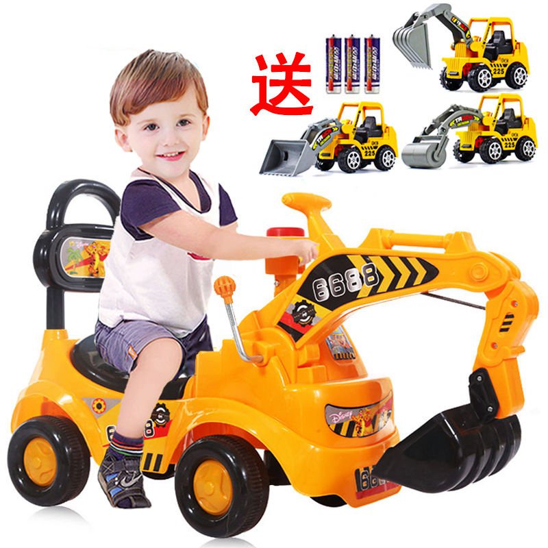 Mô hình xe máy xúc đất cỡ lớn có nhạc cho bé