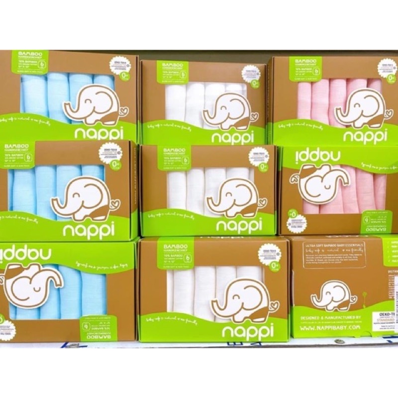 [Chính Hãng] Khăn Sữa Nappi Hộp 6c