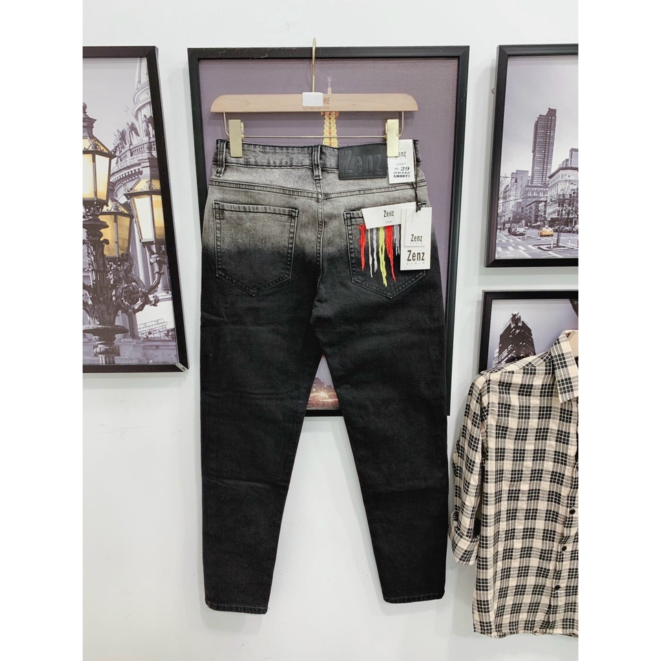 Quần jean nam đen loang màu CAO CẤP chất bò co giãn-form chuẩn-trẻ trung-tara_shop96