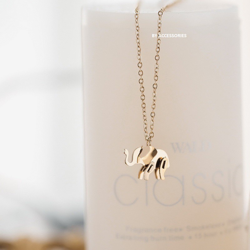 Dây chuyền titan mặt chú voi xinh không gỉ WN191103