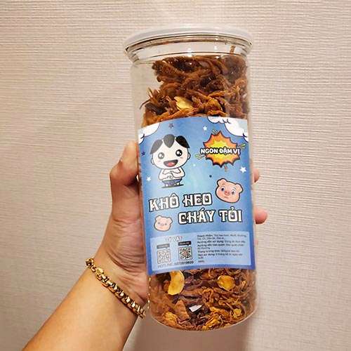 Khô heo cháy tỏi TyVatFood hộp 300g siêu ngon đồ ăn vặt Hà Nội | BigBuy360 - bigbuy360.vn
