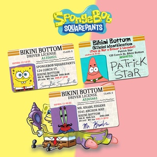 SKIN/ STICKER thẻ ATM, ngân hàng, chung cư, thẻ xe ( SPONGEBOB EDITION ) | TUTA CARDS