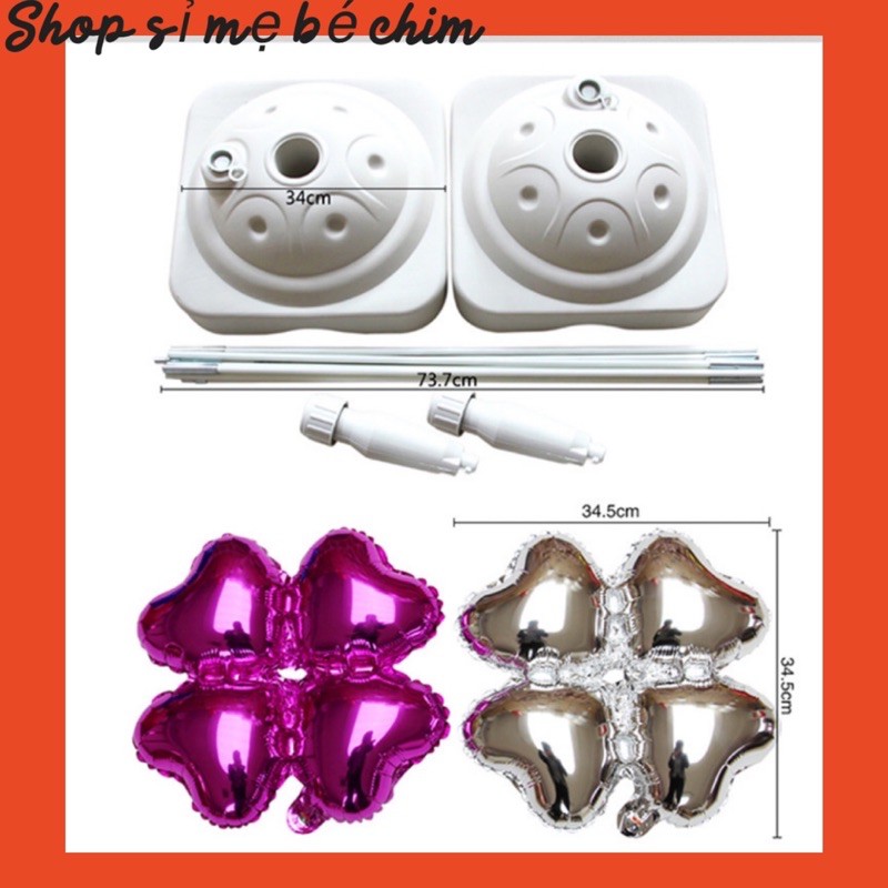 Bộ Đế Trụ Và Khung Làm Cổng Bóng Bay Ngoài Trời, Trong Nhà ( 10 thanh)