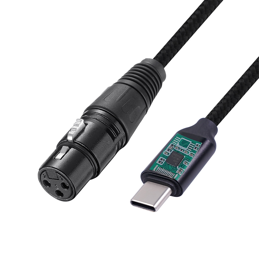 1 Pcs USB-C Type-C Male To 3Pin XLR Female Microphone Audio Cable Adapter Line