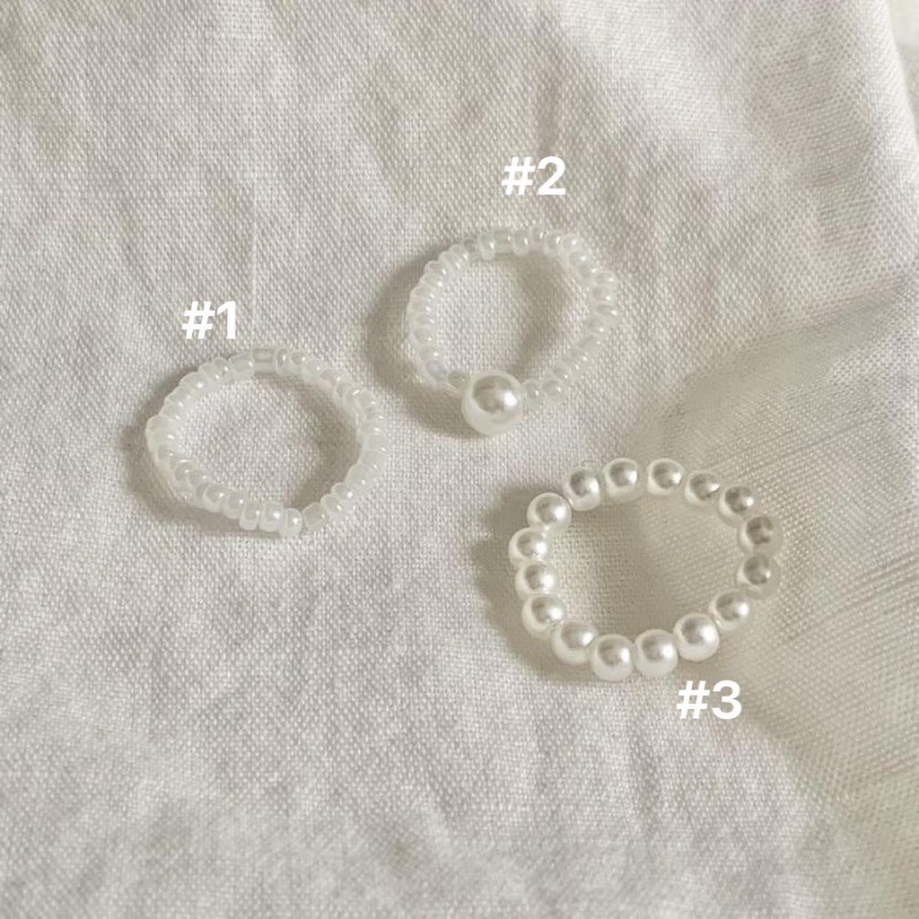Nhẫn đính hạt xinh xắn phong cách Hàn Quốc HANDMADE