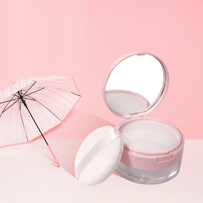 [Hàng mới về] Hộp phấn phủ q5j5 có gương và mút trang điểm tiện lợi cao cấp 20g