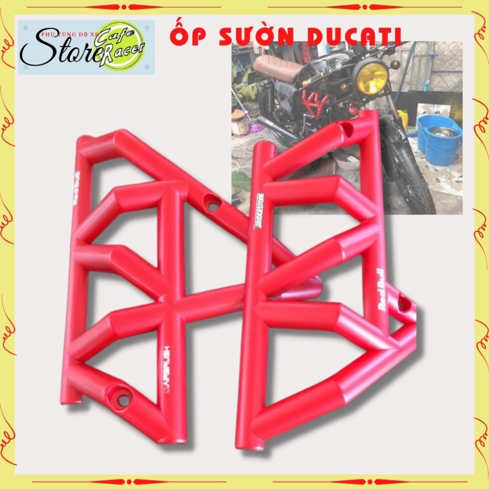 Đồ chơi xe máy ốp sườn ducati cho win độ CAFE RACER  hoặc làm ốp sườn cho winner x