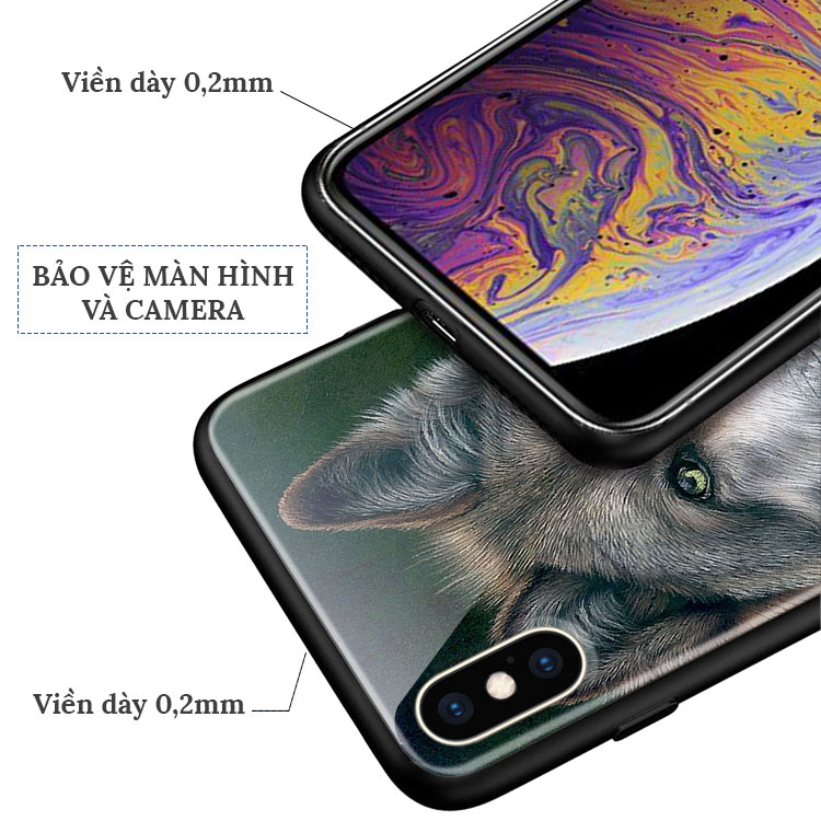 Ốp In Hình 3D Hình Sói Đầu Đàn Đơn Độc 7/7Plus/8/8Plus/X/Xs/Xs Max/11/11 Promax/12 /12 Pro Max Lpc03011118