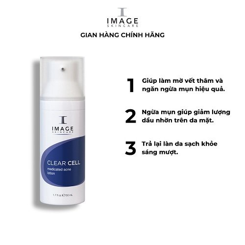 Lotion ngừa mụn hiệu quả Image Skincare Clear Cell Medicated Acne Lotion 50ml