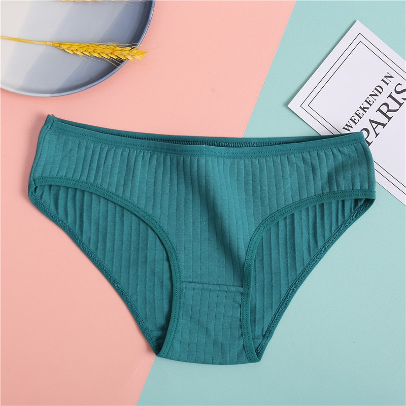 Bộ 3 quần lót CUTEBYTE chất liệu cotton sọc mềm mại thời trang gợi cảm cho nữ
