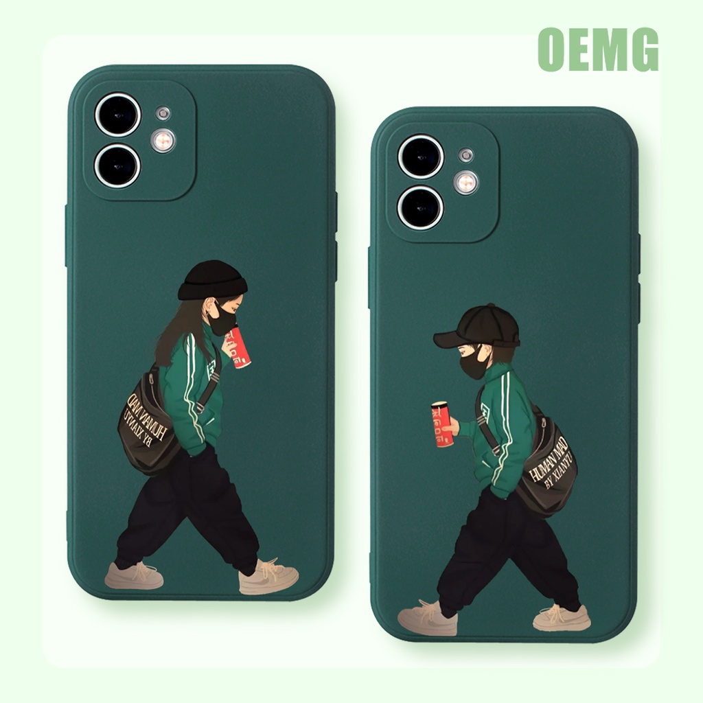 Ốp Điện Thoại Silicon Dẻo Họa Tiết cặp đôi Hoạt Hình Dễ Thương Chống Sốc Cho for iPhone 13 12 11 Pro Max X XR XS 8 7 6S Plus SE 2020 ZJ793