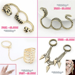 Nhẫn kiểu 3 ngón - 2 ngón thời trang độc lạ (kéo sang phải xem thêm mẫu)