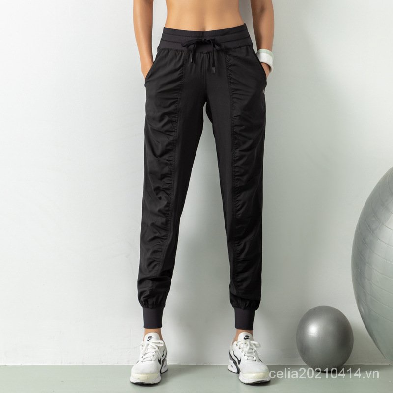 quần chạy bộ Dáng Rộng Thoáng Khí Có Túi 2021s Thời Trang Mùa Hè Cho Nữ