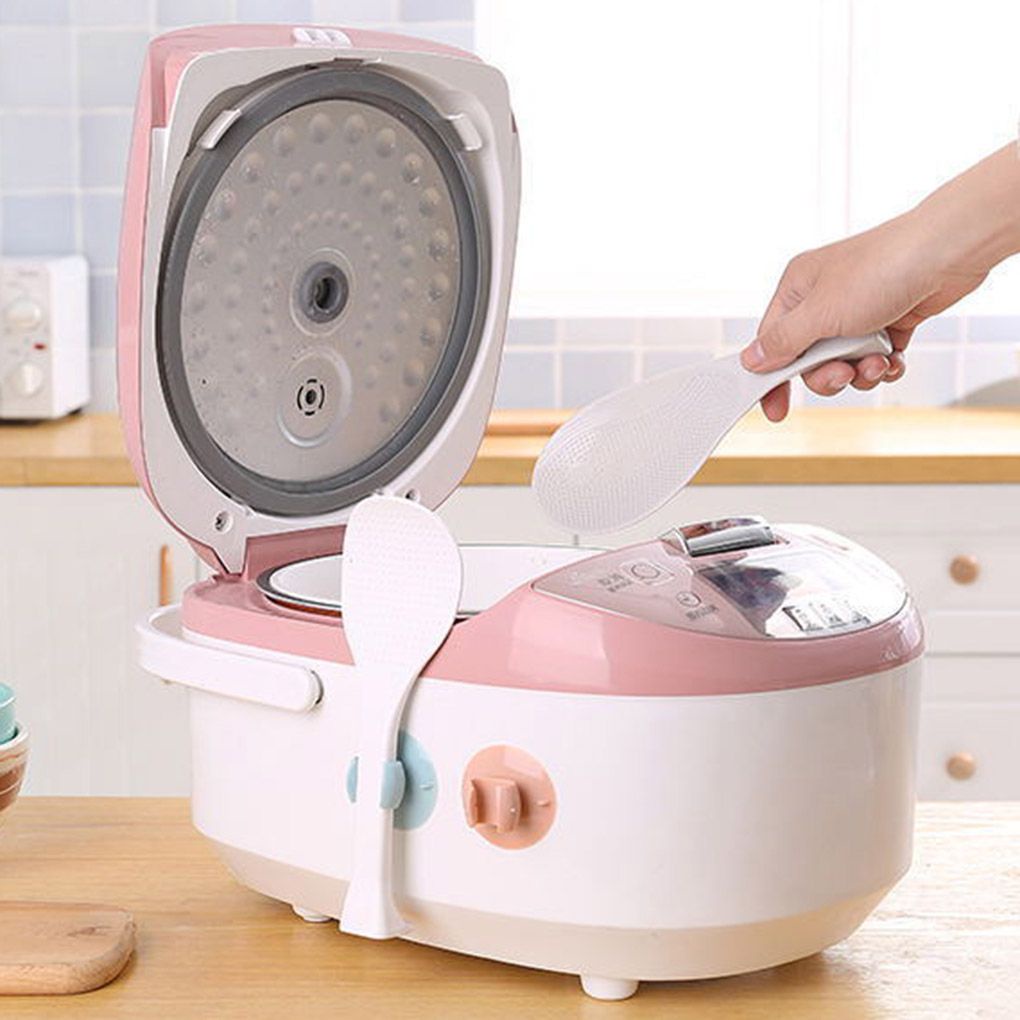 Giá hút tiện lợi đỡ muỗng xới cơm màu sắc ngẫu nhiên