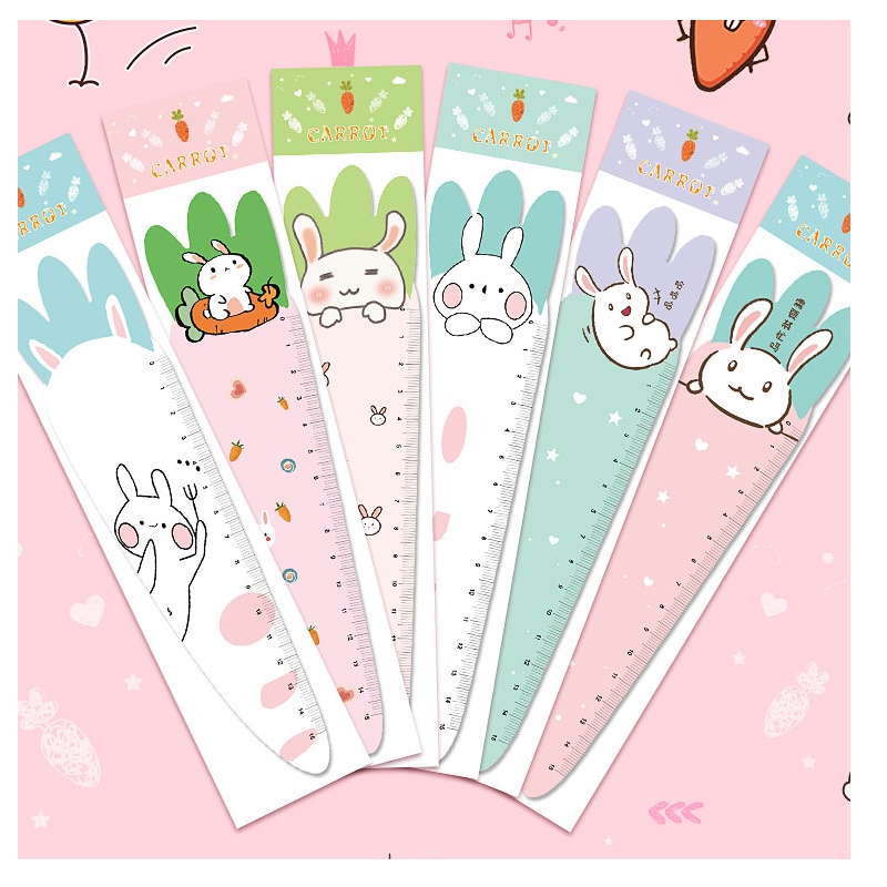 Thước kẻ hình cà rốt dễ thương 15cm cho học sinh