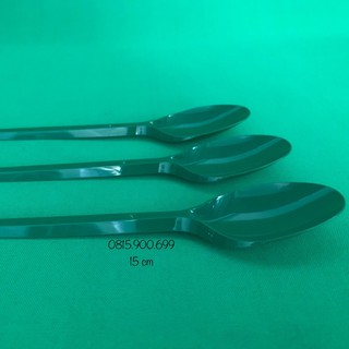 500 CÁI MUỖNG NHỰA XANH DÀI 15CM