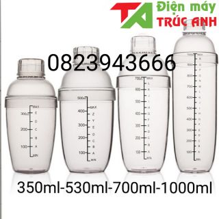 Bình shaker - Bình lắc nhựa vạch đen