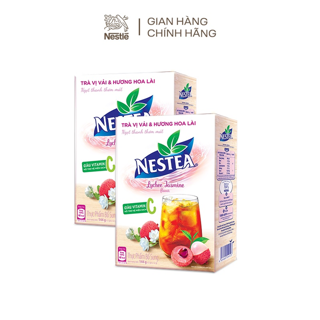 Combo 2 hộp trà Nestea vị vải và hương hoa lài Hộp 12 gói x 12g