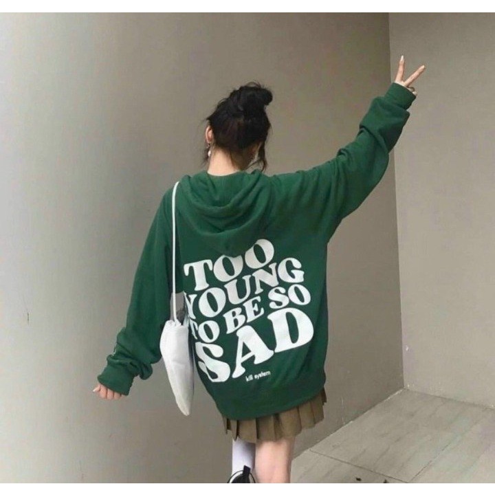 Áo hoodie nỉ ngoại So Sad Unisex [FREESHIP] Hoodies form rộng tay phồng kiểu dáng đường phố cá tính hàn quốc peonyb đẹp
