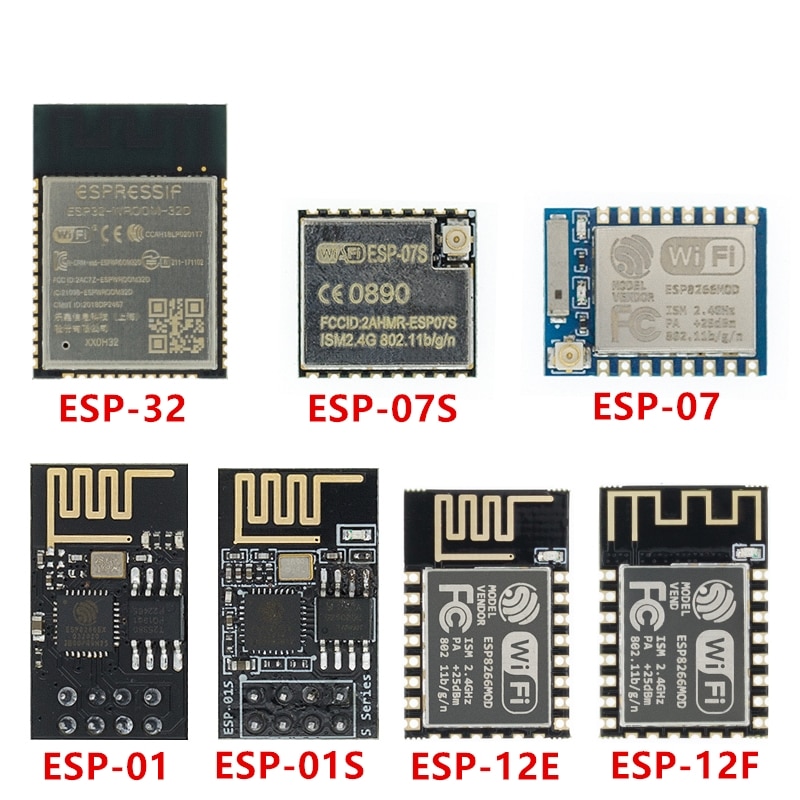 1 Mạch Thu Phát Wifi Esp8266 Esp-01 Esp-01S Esp-07 Esp-07S Esp-12 Esp-12E Esp-12F Esp-32 2.4g