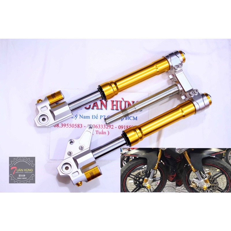 Phuộc Exciter 150 usd [HÀNG ĐẸP] có chảng ba - phuộc usd ex 150 - đồ chơi xe exciter 150