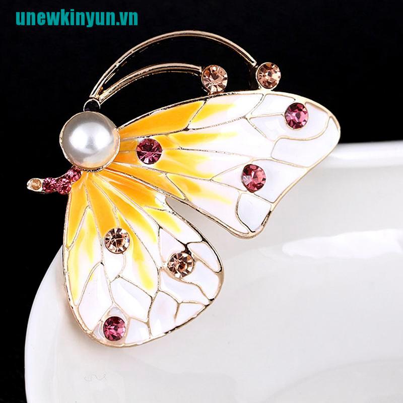 Y●Ghim Cài Áo Hình Chú Bướm Đính Đá Nhân Tạo Dễ Thương Cho Nữ