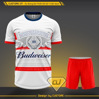 Áo thun phông tshirt cổ tròn trend CUSTORE BIA BUD nam nữ unisex co giãn vải thun lạnh thoáng mát thấm hút mồ hôi