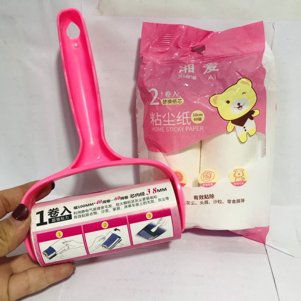 Cây Lăn Bụi Quần Áo Đa Năng Tặng Kèm 2 Cuộn Lau