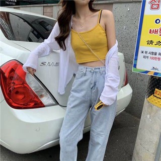 ÁO CROPTOP 2 DÂY LEN MONGTOGHI ULZZANG QUẢNG CHÂU NHIỀU MÀU PASTEL -(Sắn)