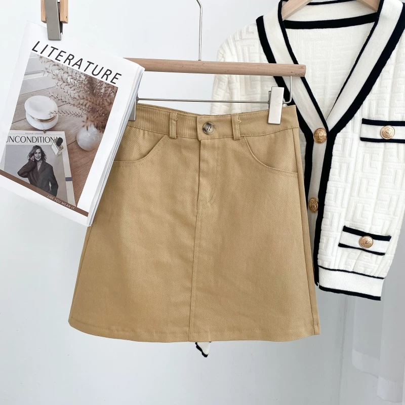 Chân váy kaki có lót trong trẻ trung năng động,Váy chữ A ngắn chất liệu kaki cao cấp co giãn siêu hot mã 506 | BigBuy360 - bigbuy360.vn