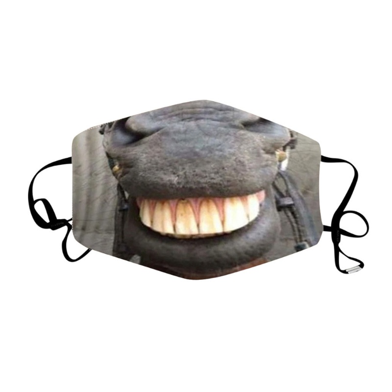 Bộ 7 Món Đồ Hóa Trang Biểu Tượng Cảm Xúc Ngựa 3D Chống Bụi Bẩn Chống Nắng Giặt Sạch Được