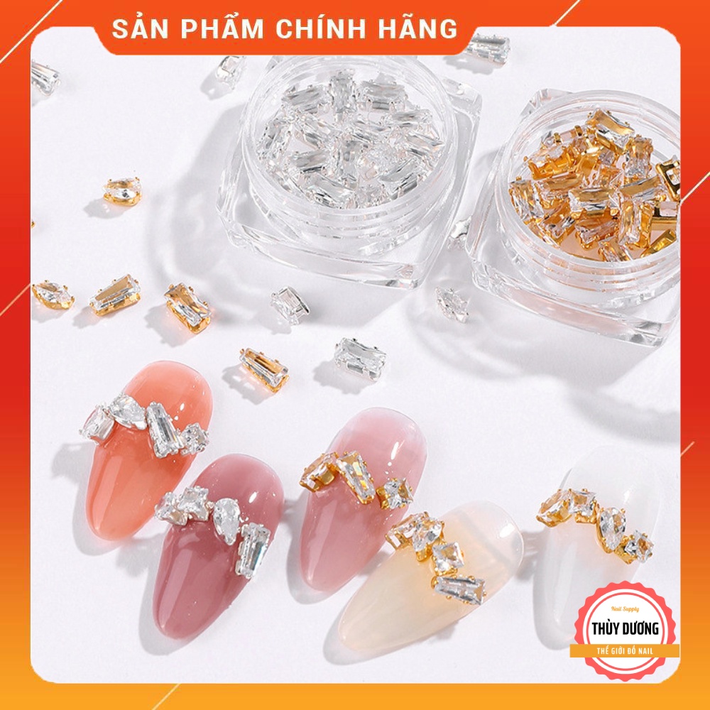 Set charm đá Zircon cao cấp trang trí móng, chuyên dùng làm nail (20 viên/set)
