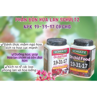 Phân bón lá 19-31-17 Orchid Food Schultz cao cấp cho phong lan lọ 283g