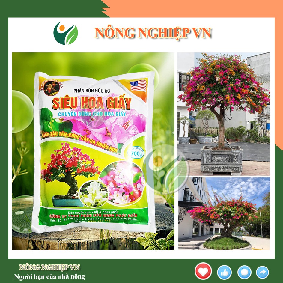 Phân bón SIÊU HOA GIẤY 700G-nongnghiepvn