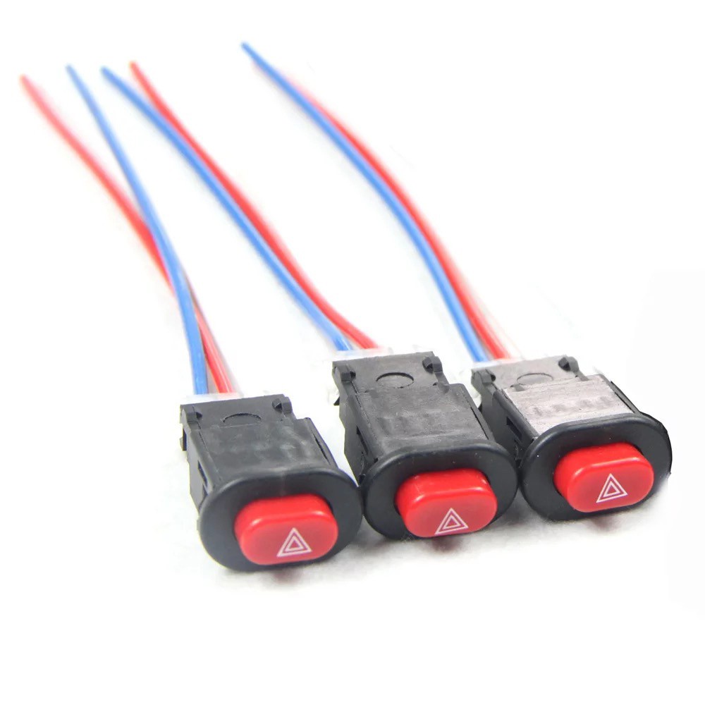 1 Công Tắc Đèn Nhấp Nháy 3 Dây Bằng Nhựa Cảnh Báo Khẩn Cấp Cho Xe Máy Mới