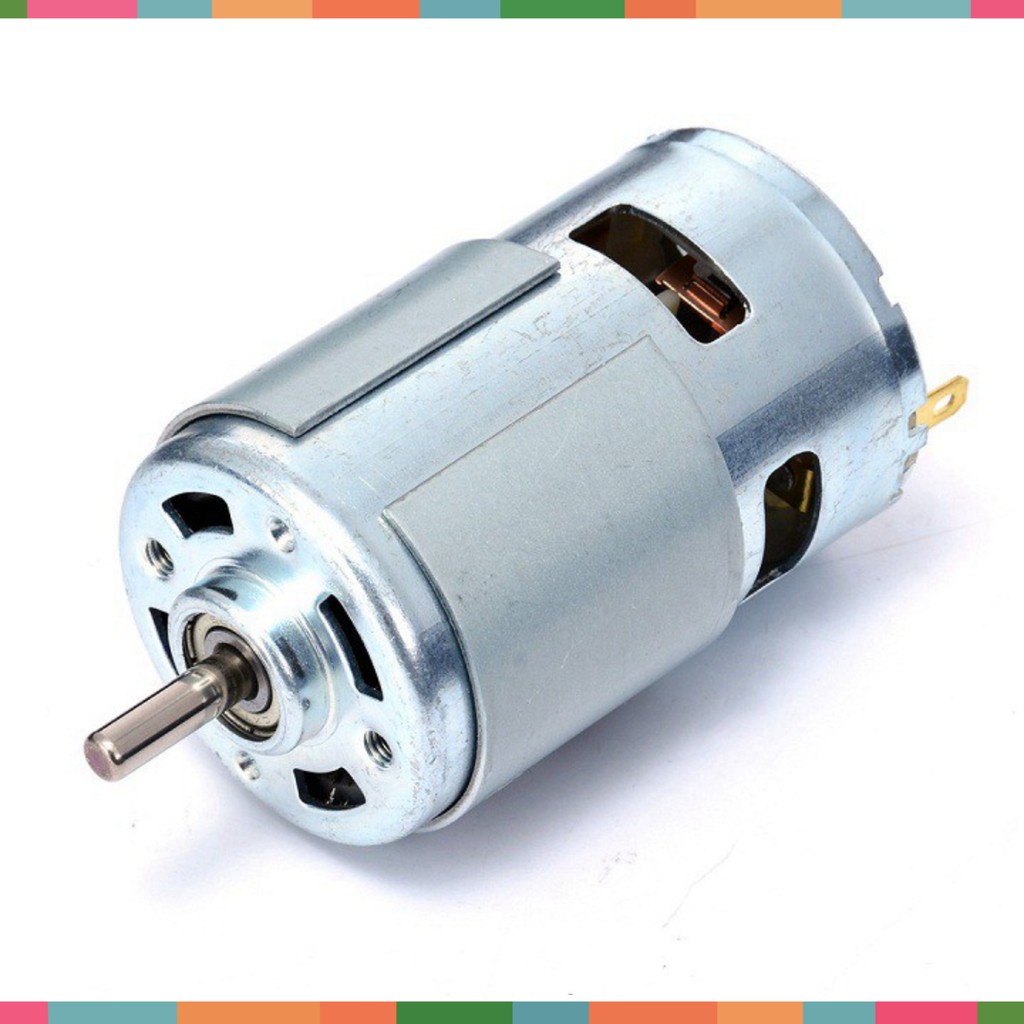 Motor 775 đảm bảo đủ 120W, dây đồng, Mô tơ  12V-14000 vòng/ph, động cơ 775 có bạc đạn: Chế máy cưa, máy cắt........ -mek